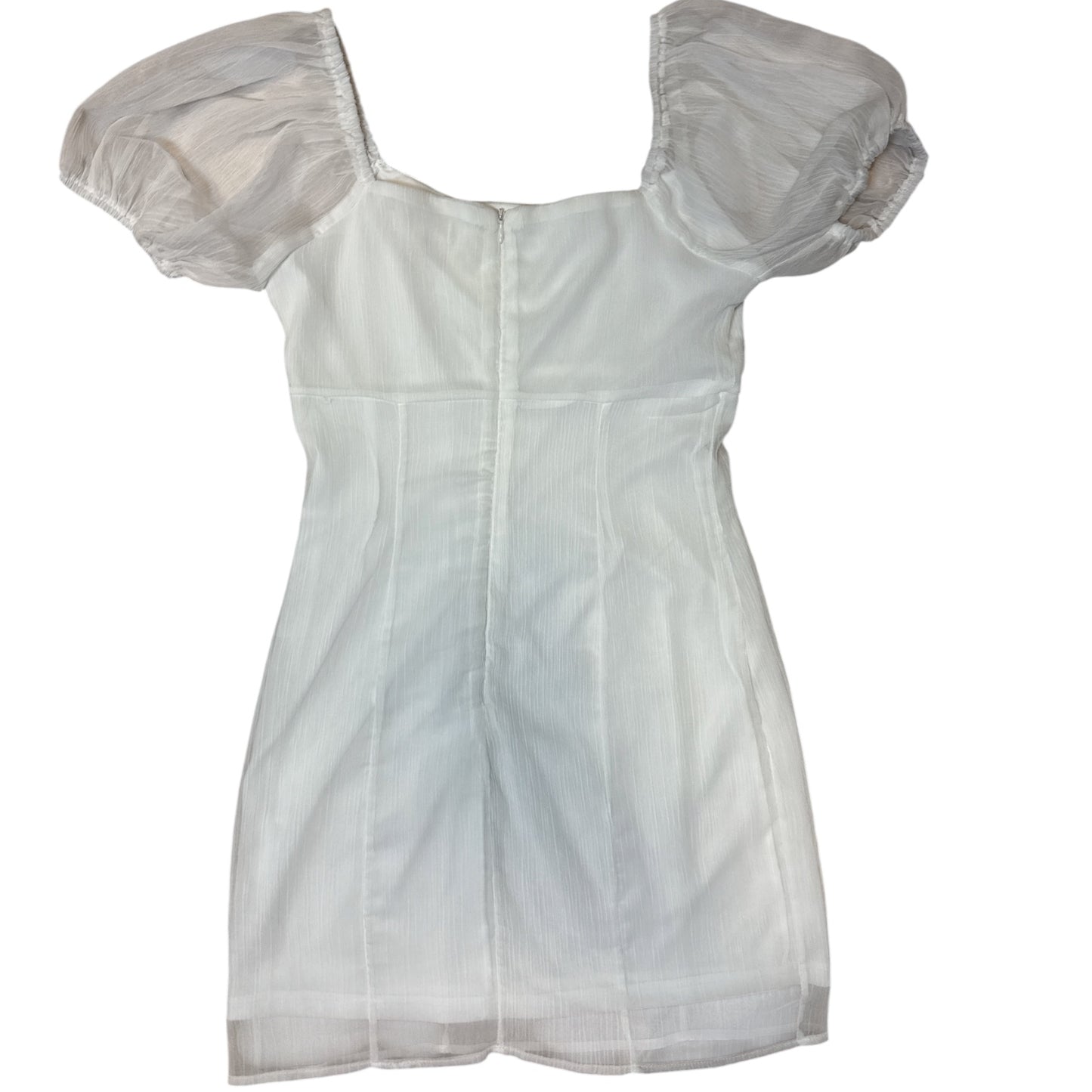 ALTARD STATE WHITE PUFF SLEEVE MINI DRESS XS