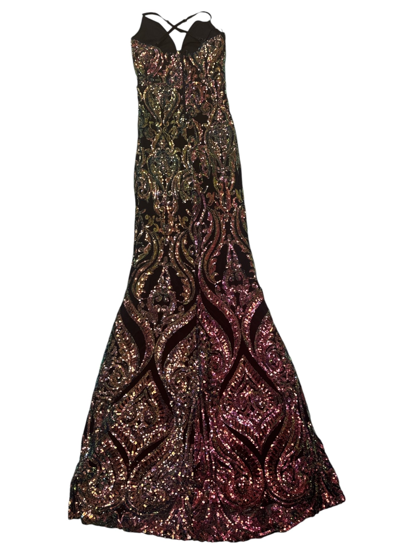 WINDSOR MULTICOLOR SEQUIN MERMAID GOWN – SIZE S