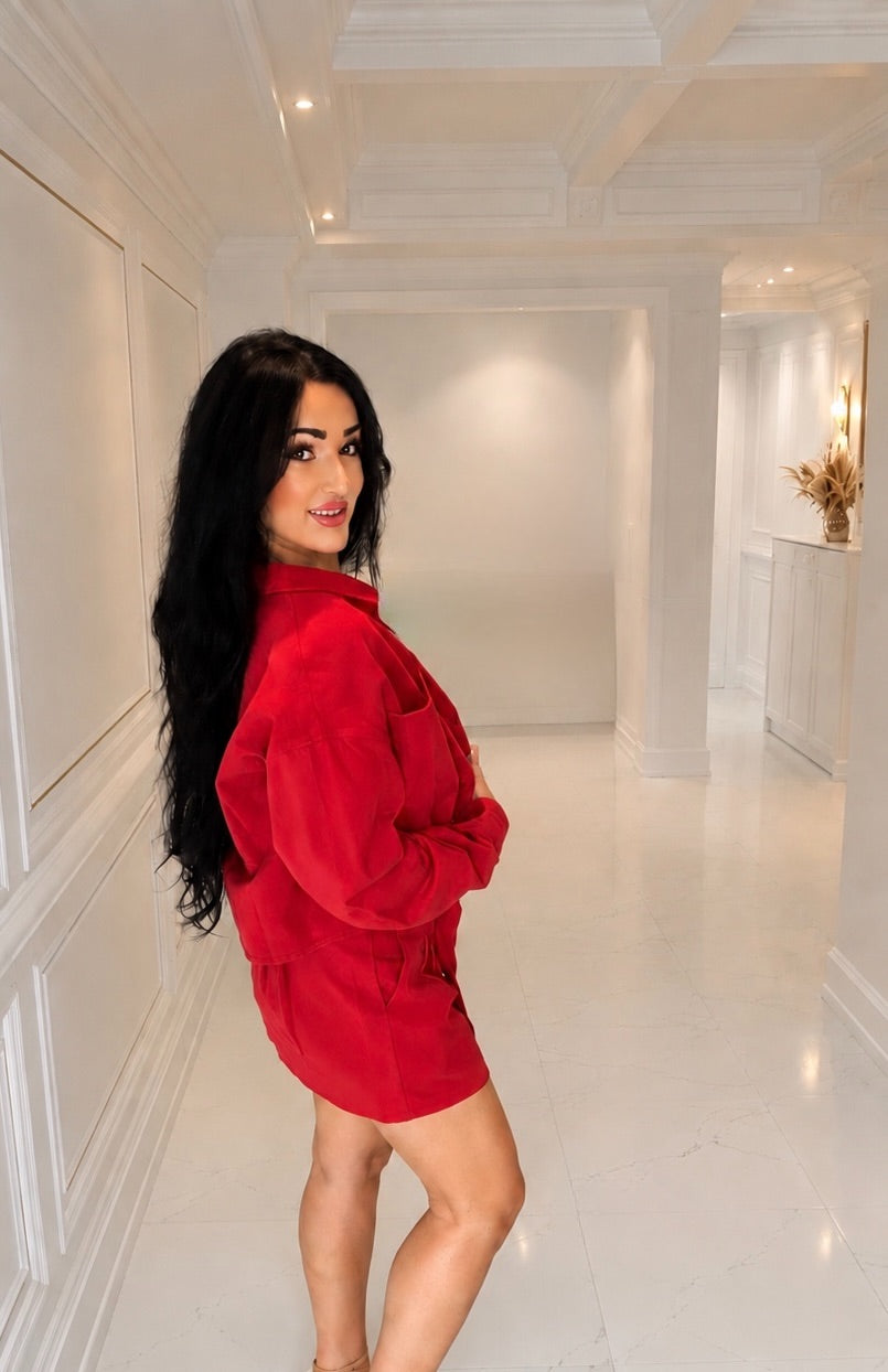 LONG SLEEVE JACKET & MINI SKIRT 2PC SET