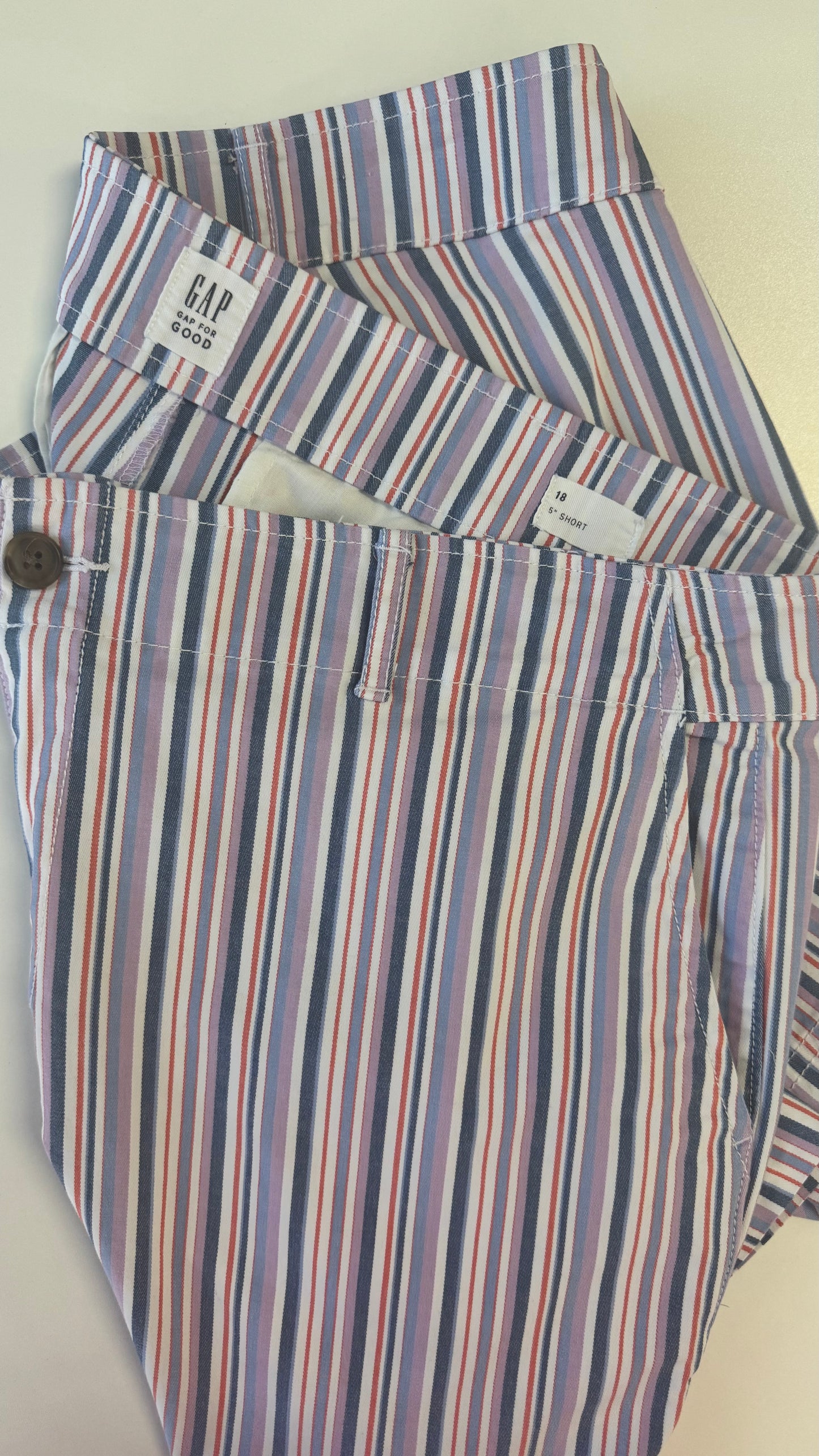 GAP FACTORY STRIPED SHORTS – SIZE 18 SHORT