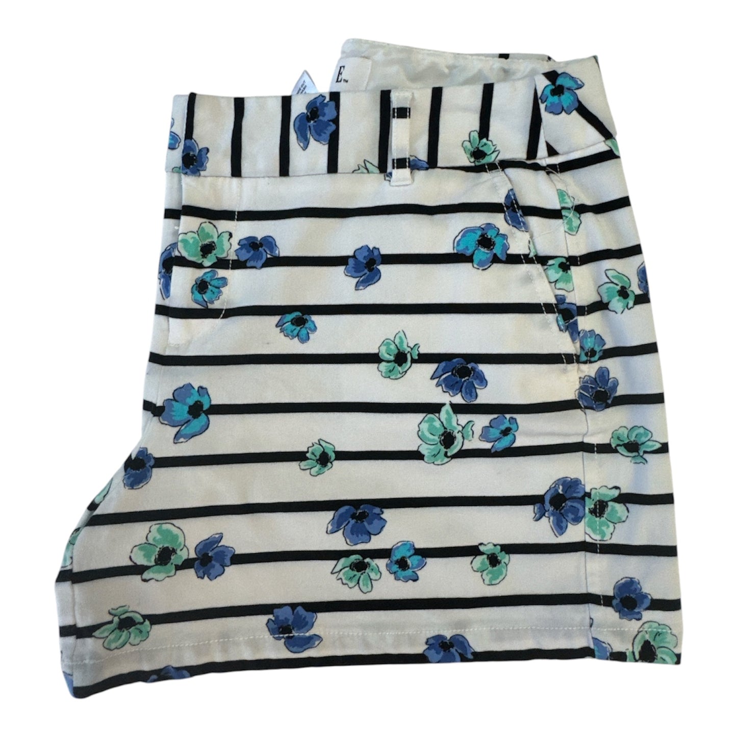 ELLE STRIPED FLORAL SHORTS – SIZE 6