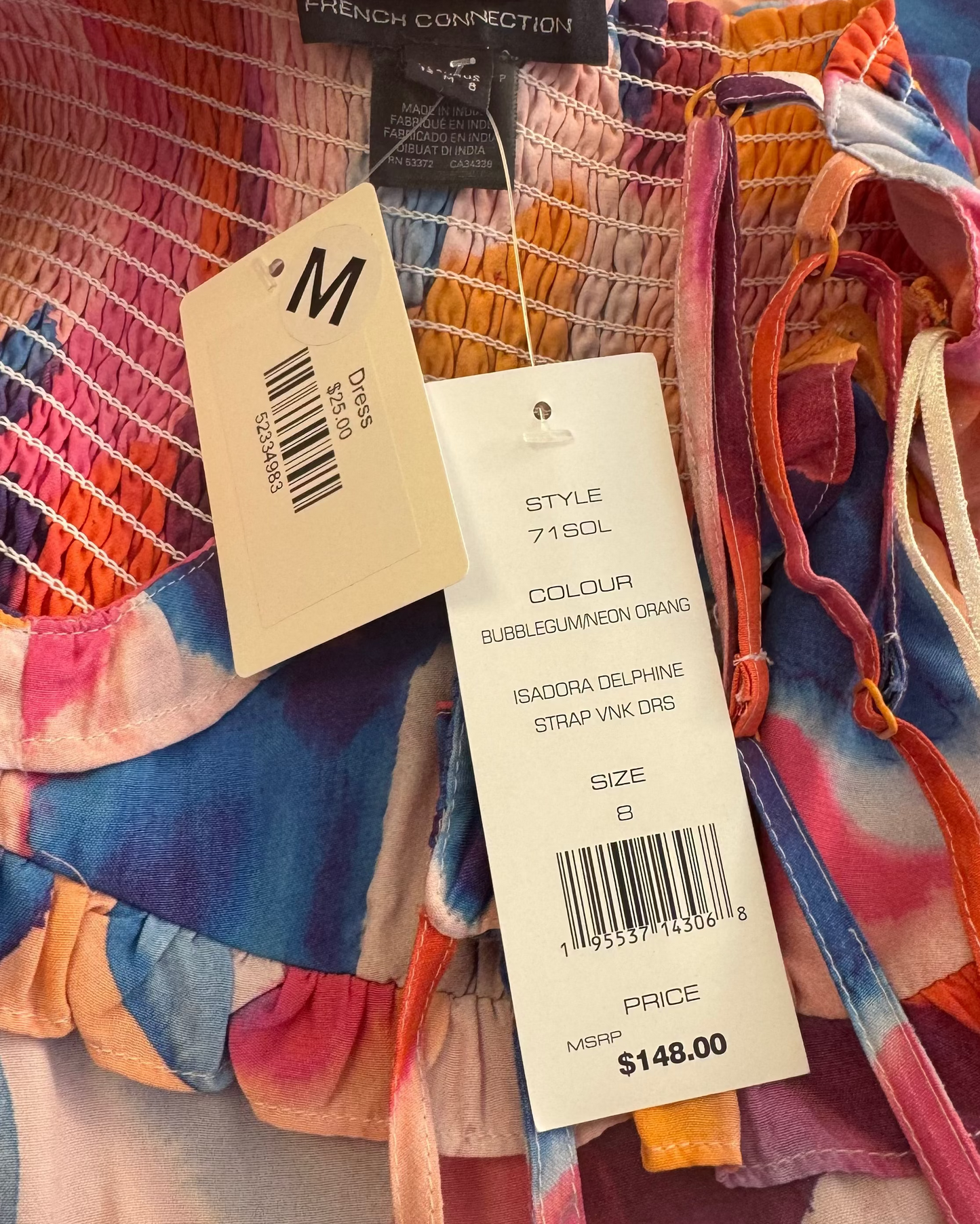 FRENCH CONNECTION ISADORA DELPHINE STRAP DRESS – SIZE 8