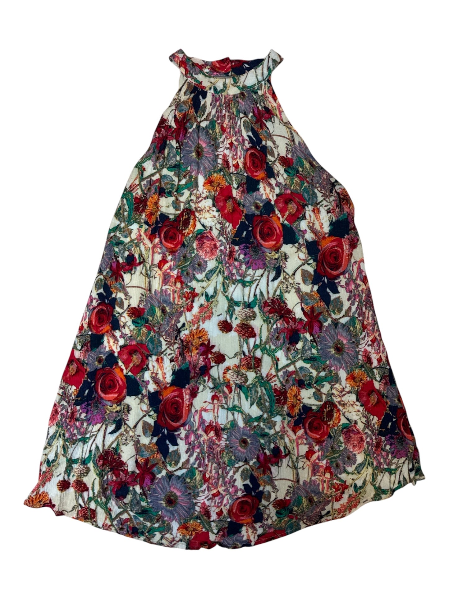 ENTRO FLORAL HALTER SWING DRESS – M