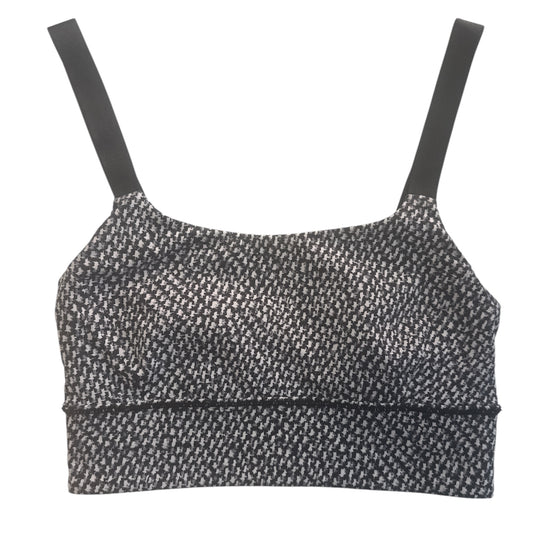 LULULEMON BLACK & WHITE HOUNDSTOOTH SPORTS BRA – SIZE 4