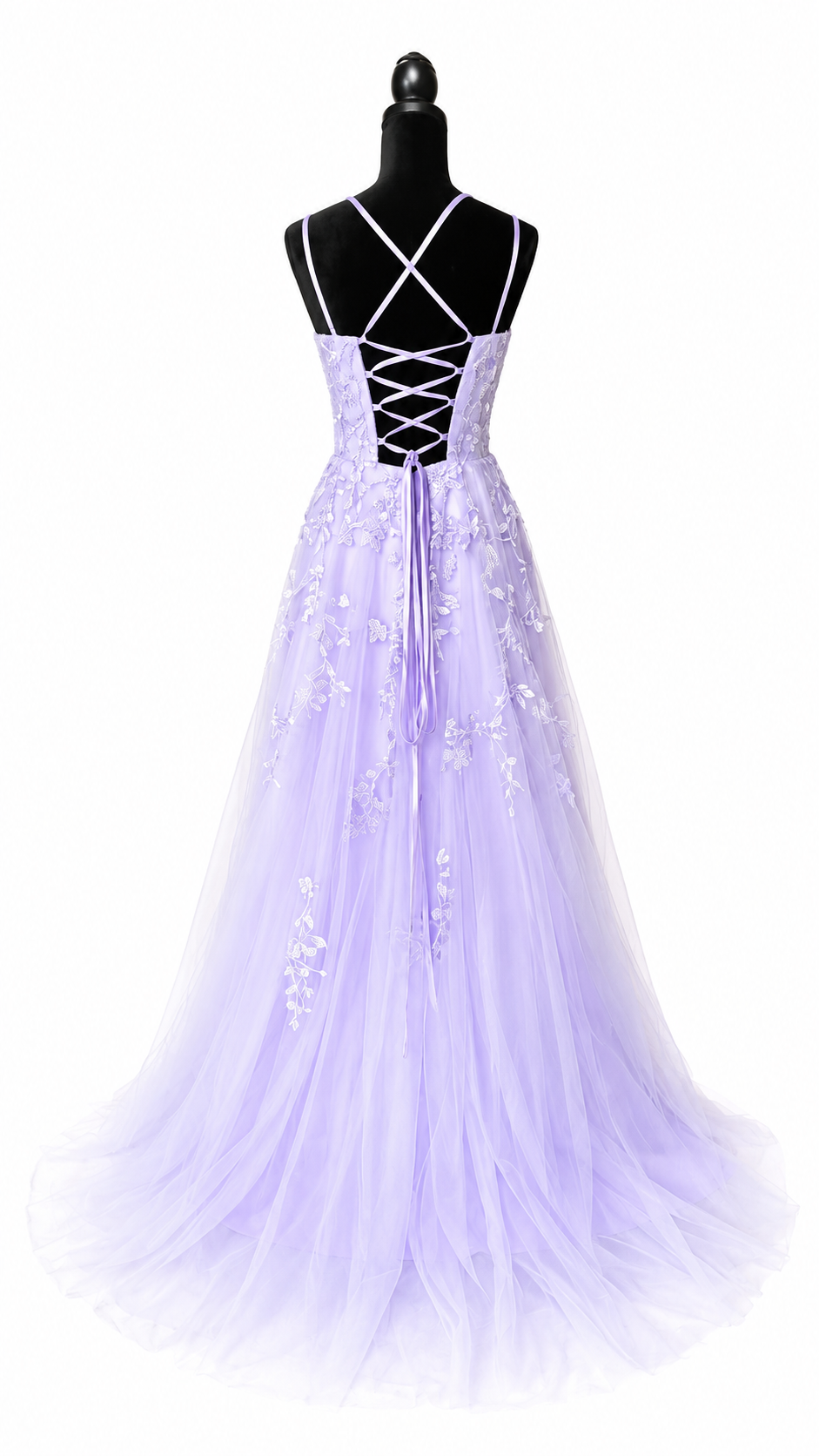 STACEES LILAC EMBROIDERED TULLE FORMAL GOWN – SIZE US 2 NWT