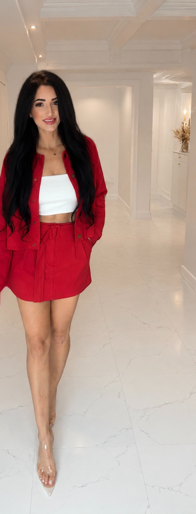 LONG SLEEVE JACKET & MINI SKIRT 2PC SET