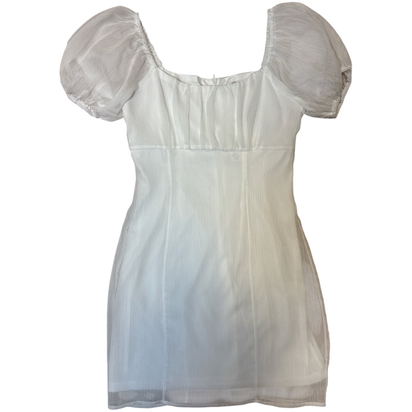 ALTARD STATE WHITE PUFF SLEEVE MINI DRESS XS
