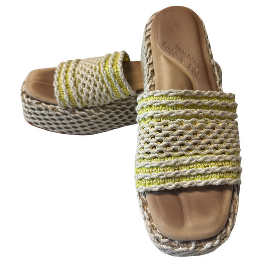 RAG & BONE CROCHET PLATFORM SLIDE SANDALS – SIZE 8