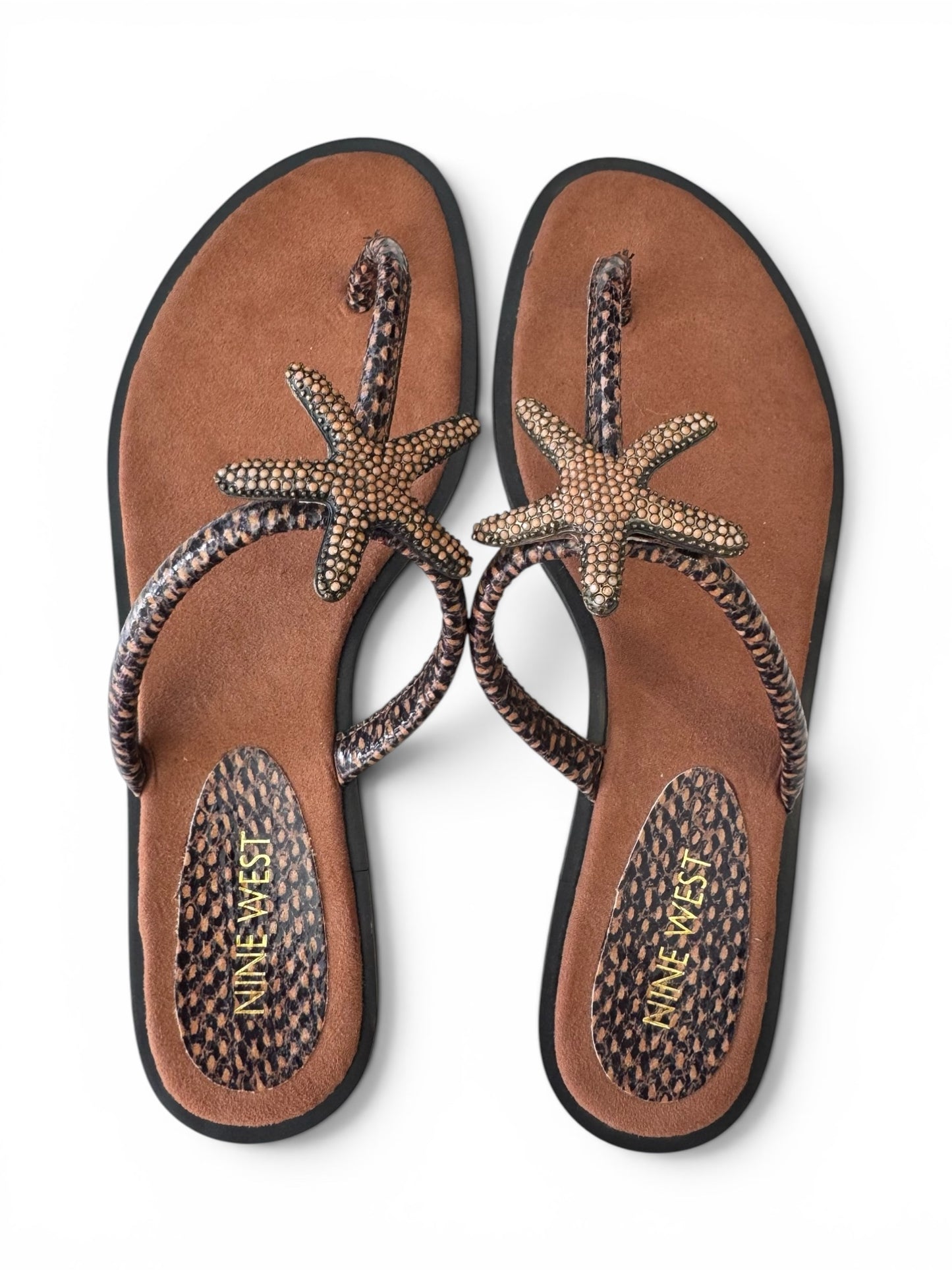 NINE WEST STARFISH THONG SANDALS – SIZE 7.5
