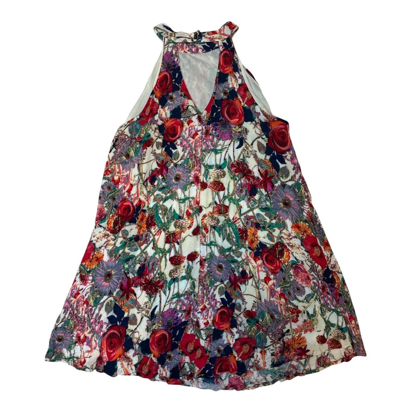 ENTRO FLORAL HALTER SWING DRESS – M