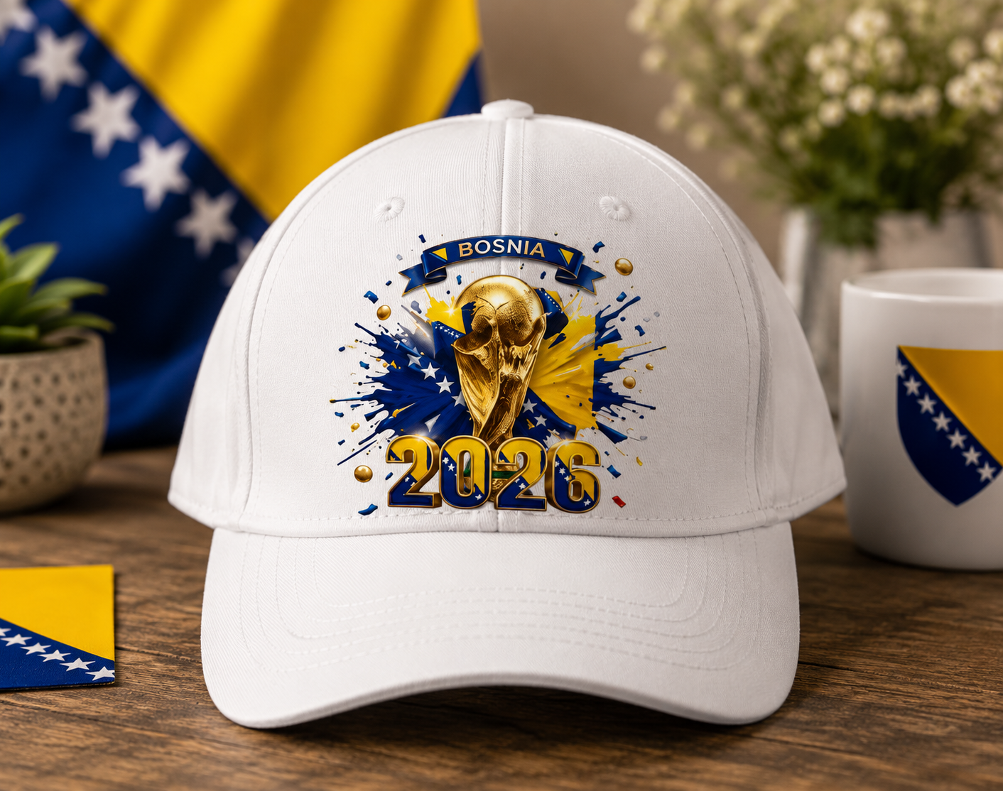 BOSNIA 2026 WORLD CUP BASEBALL CAP – ONE SIZE