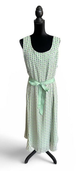 STUDIO I GREEN GEOMETRIC MIDI DRESS – SIZE 20W