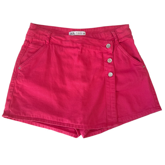 ZARA HOT PINK DENIM SKORT – SIZE LARGE