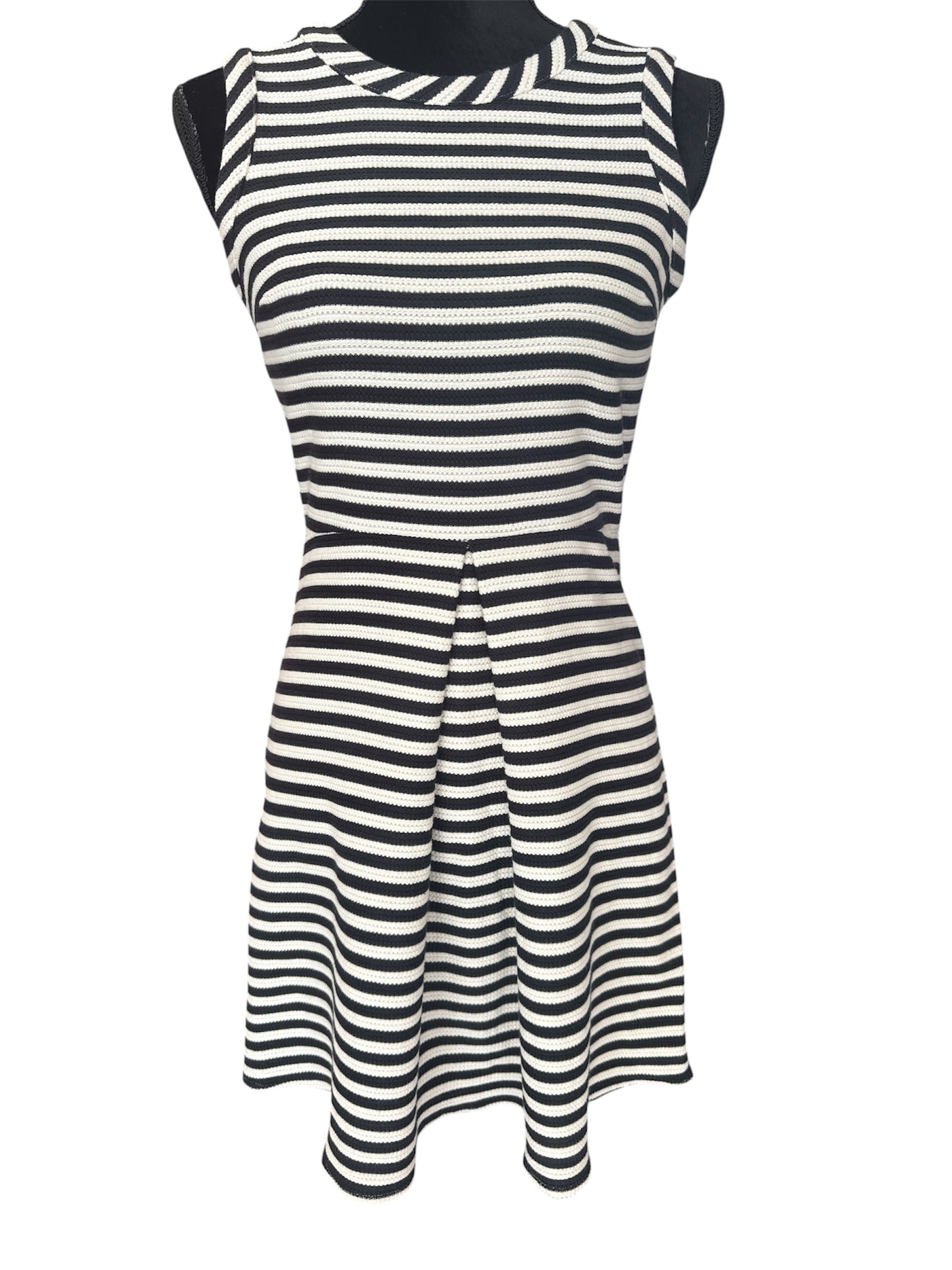 MADEWELL STRIPED FIT & FLARE DRESS – NWT – SIZE XS