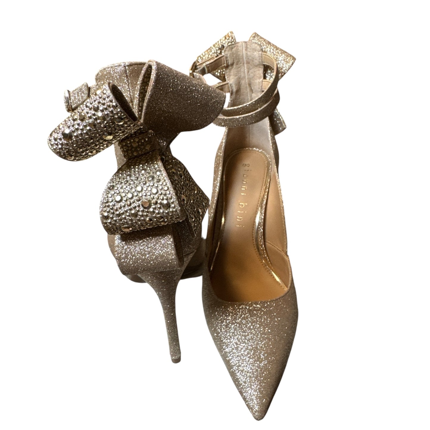 GIANNI BINI GLITTER BOW STILETTO HEELS – SIZE 9.5 - NEW