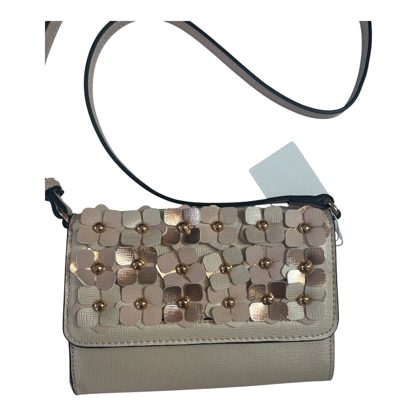 ALDO FLORAL CROSSBODY BAG – CHAMPAGNE/GOLD