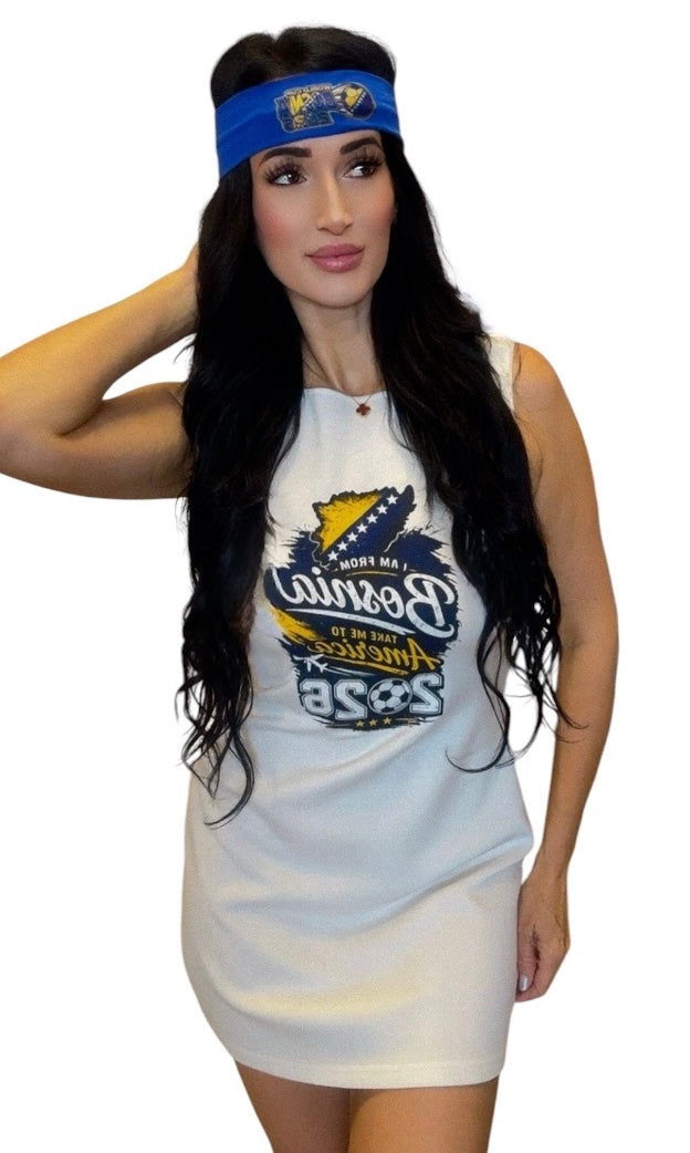 I AM FROM BOSNIA TAKE ME TO AMERICA 2026 DRESS – SIZE M