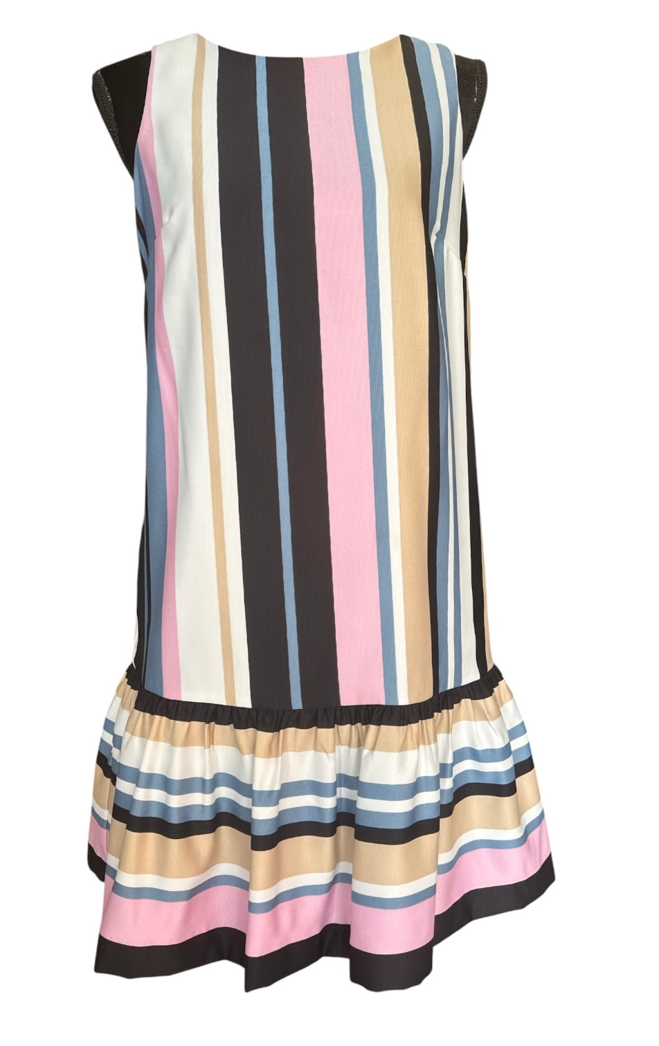 NICOLE MILLER NEW YORK STRIPED DROP WAIST DRESS – SIZE MEDIUM / SIZE 6