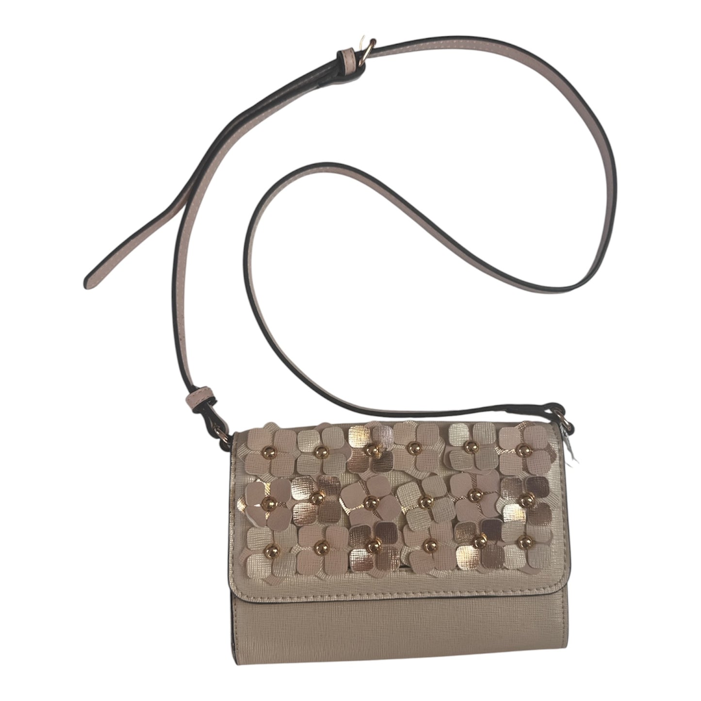 ALDO FLORAL CROSSBODY BAG – CHAMPAGNE/GOLD