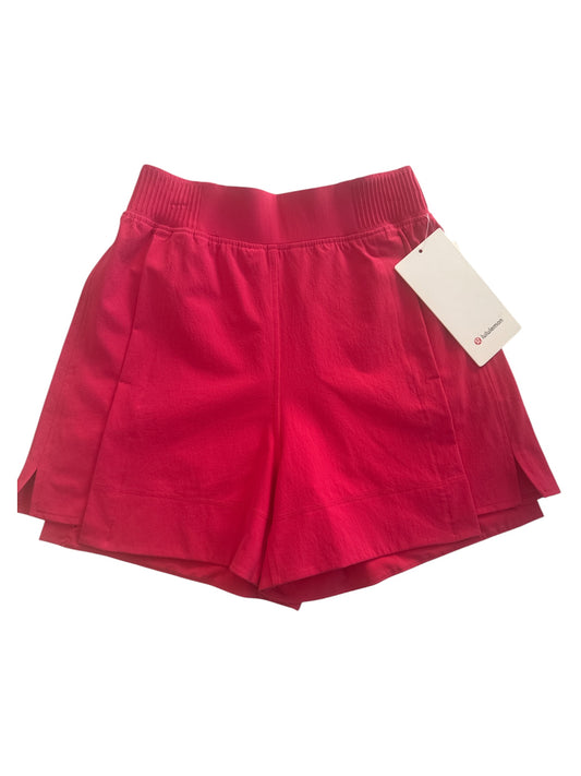 LULULEMON STRETCH WOVEN RELAXED-FIT HIGH-RISE SHORTS 4” – CERISE PINK – NWT – SIZE XXS